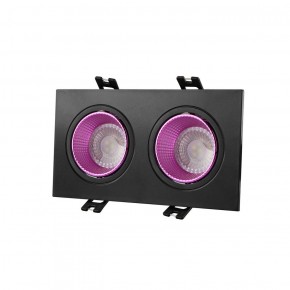 DK3072-BK+PI Встраиваемый светильник, IP 20, 10 Вт, GU5.3, LED, черный/розовый, пластик в Тарко-Сале - tarko-sale.ok-mebel.com | фото