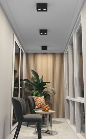 DK3085-BK+CH Светильник накладной IP 20, 10 Вт, GU5.3, LED, черный/хром, пластик в Тарко-Сале - tarko-sale.ok-mebel.com | фото 2