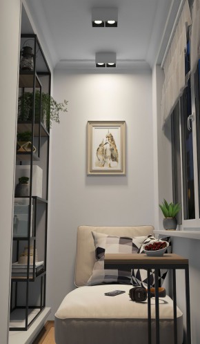 DK3085-WB+WH Светильник накладной IP 20, 10 Вт, GU5.3, LED, бело-черный/белый, пластик в Тарко-Сале - tarko-sale.ok-mebel.com | фото 2