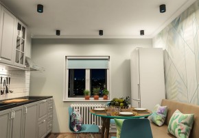 DK3090-BK+CY Светильник накладной IP 20, 10 Вт, GU5.3, LED, черный/голубой, пластик в Тарко-Сале - tarko-sale.ok-mebel.com | фото 2