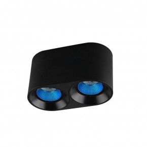 DK3096-BK+CY Светильник накладной IP 20, 10 Вт, GU5.3, LED, черный/голубой, пластик в Тарко-Сале - tarko-sale.ok-mebel.com | фото