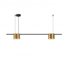 DK4061-BK+SG Подвесной светильник ORBIT, IP20, 4xGU10 LED до 15 Вт, черный + сатинированное золото, алюминий в Тарко-Сале - tarko-sale.ok-mebel.com | фото 3