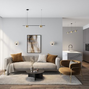 DK5060-BK+SG Бра ORBIT, IP20, 3000К, LED, 10 Вт, черный + сатинированное золото, алюминий в Тарко-Сале - tarko-sale.ok-mebel.com | фото 5