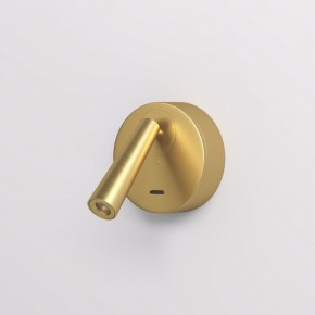 DK5072-SB Бра SHINE WALL со светодиодом, D104*H68, IP20, 3000К, 3W, RA?90, сатинированная латунь, алюминий в Тарко-Сале - tarko-sale.ok-mebel.com | фото 2