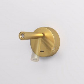 DK5072-SB Бра SHINE WALL со светодиодом, D104*H68, IP20, 3000К, 3W, RA?90, сатинированная латунь, алюминий в Тарко-Сале - tarko-sale.ok-mebel.com | фото 3