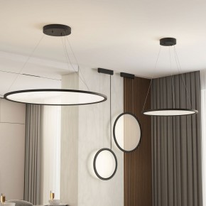 DK6616-BK Подвесной горизонтальный светильник Veil со светодиодом H900 d600 220V 48W 3000-6000K IP20 черный алюминий в Тарко-Сале - tarko-sale.ok-mebel.com | фото 5