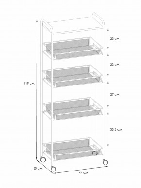 Э 443 ГР Этажерка "Ладья 25КС" Графит в Тарко-Сале - tarko-sale.ok-mebel.com | фото 2