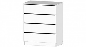 ЭЛЕГАНТ Комод 4 ящика (белый) в Тарко-Сале - tarko-sale.ok-mebel.com | фото