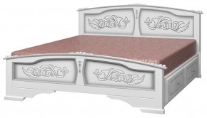 ЕЛЕНА Кровать из массива 1400 с 2-мя ящиками  в Тарко-Сале - tarko-sale.ok-mebel.com | фото