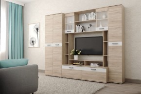 Гостиная Белла (Дуб Сонома/Белый глянец) в Тарко-Сале - tarko-sale.ok-mebel.com | фото