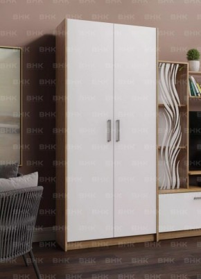 ДАРЬЯ Шкаф (Дуб Вотан/Белый глянец) гостиная в Тарко-Сале - tarko-sale.ok-mebel.com | фото 2