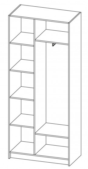 Гостиная Дарья Шкаф (полки + выдвижная штанга) в Тарко-Сале - tarko-sale.ok-mebel.com | фото 3