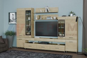 Гостиная Камелия Композиция 3 (Гикори Джексон светлый) в Тарко-Сале - tarko-sale.ok-mebel.com | фото