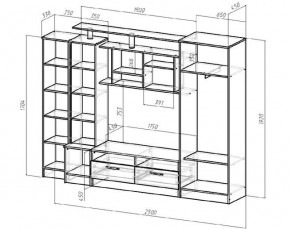 ОСКАР Гостиная (Венге/Анкор светлый) в Тарко-Сале - tarko-sale.ok-mebel.com | фото 2