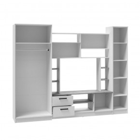 Гостиная СОЛО ЛДСП Белый /ЛДСП Ателье светлое в Тарко-Сале - tarko-sale.ok-mebel.com | фото 2