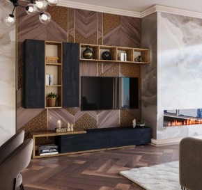 ХЛОЯ Гостиная (Дуб Вотан/Обсидиан) модульная в Тарко-Сале - tarko-sale.ok-mebel.com | фото 11