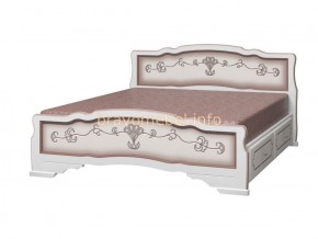 КАРИНА-6 Кровать из массива 1800 (Дуб молочный) с 2-мя ящиками в Тарко-Сале - tarko-sale.ok-mebel.com | фото