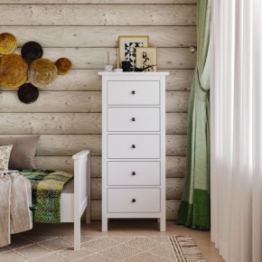 Комод 05 Кантри белый с пятью ящиками в Тарко-Сале - tarko-sale.ok-mebel.com | фото 4