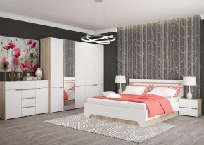 Комод 1200 АНТАЛИЯ (Сонома/Белый софт) в Тарко-Сале - tarko-sale.ok-mebel.com | фото 3
