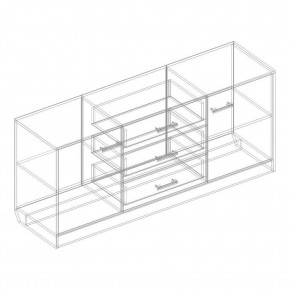 Комод 2 ств. с 3 ящиками "Милана" в Тарко-Сале - tarko-sale.ok-mebel.com | фото 2
