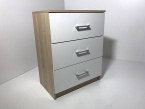 Комод 3 ящика (дуб сонома/белый) в Тарко-Сале - tarko-sale.ok-mebel.com | фото