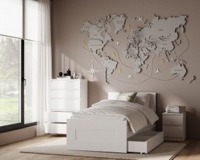 Комод КАСТОР с пятью ящиками, цвет белый в Тарко-Сале - tarko-sale.ok-mebel.com | фото 3