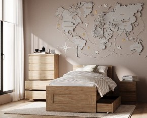 Комод КАСТОР с пятью ящиками, цвет Дуб Сонома в Тарко-Сале - tarko-sale.ok-mebel.com | фото 3