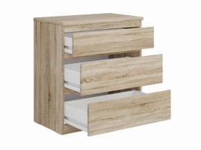 Комод КАСТОР с тремя ящиками, цвет Дуб Сонома в Тарко-Сале - tarko-sale.ok-mebel.com | фото 2