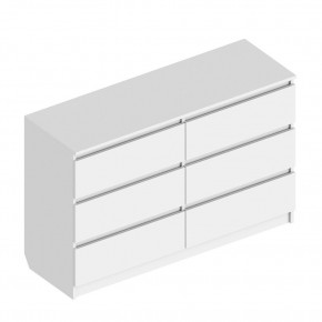 Комод с 6 ящиками 1200 "Бьянко" (Белый лофт) в Тарко-Сале - tarko-sale.ok-mebel.com | фото