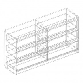 Комод с 6 ящиками 1200 "Бьянко" (Белый лофт) в Тарко-Сале - tarko-sale.ok-mebel.com | фото 3
