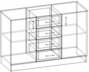 СОФИЯ Комод К1000 2Д (венге/дуб белфорт) в Тарко-Сале - tarko-sale.ok-mebel.com | фото 3