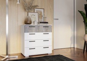 Комод Стандарт-5 NEW (белый/цемент светлый) в Тарко-Сале - tarko-sale.ok-mebel.com | фото 3