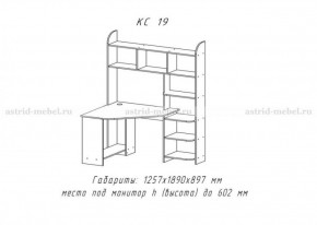 Компьютерный стол №19 (Анкор темный) в Тарко-Сале - tarko-sale.ok-mebel.com | фото 3