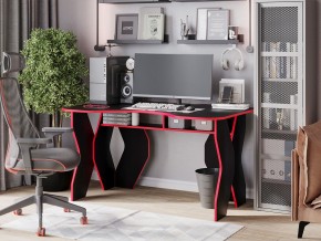 Компьютерный стол КЛ №9.0 (Черный/Красный) в Тарко-Сале - tarko-sale.ok-mebel.com | фото 4