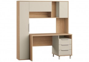 Компьютерный стол Комфорт 12.95 N дуб сонома / сатин в Тарко-Сале - tarko-sale.ok-mebel.com | фото