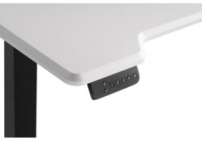 Компьютерный стол Маркос с механизмом подъема 120х75х75 белая шагрень / черный в Тарко-Сале - tarko-sale.ok-mebel.com | фото 6