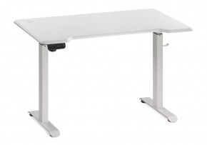Компьютерный стол Маркос с механизмом подъема 120х75х75 белый / шагрень белая в Тарко-Сале - tarko-sale.ok-mebel.com | фото 3
