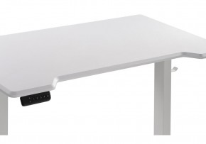 Компьютерный стол Маркос с механизмом подъема 120х75х75 белый / шагрень белая в Тарко-Сале - tarko-sale.ok-mebel.com | фото 6