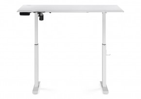 Компьютерный стол Маркос с механизмом подъема 140х80х75 белый / шагрень белая в Тарко-Сале - tarko-sale.ok-mebel.com | фото 4