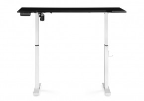 Компьютерный стол Маркос с механизмом подъема 140х80х75 черная шагрень / белый в Тарко-Сале - tarko-sale.ok-mebel.com | фото 4