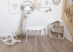 Комплект детский стол ОБЛАЧКО и стул МИШКА ROLTI Baby (белая столешница/белое сиденье/береза ножки) в Тарко-Сале - tarko-sale.ok-mebel.com | фото 3