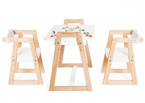 Комплект детской мебели стол и  два стула Я САМ "Лофт-Дуо" (Белый) в Тарко-Сале - tarko-sale.ok-mebel.com | фото