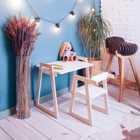 Комплект детской мебели стол и  два стула Я САМ "Лофт-Дуо" (Белый) в Тарко-Сале - tarko-sale.ok-mebel.com | фото 10
