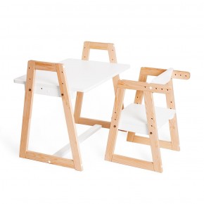 Комплект детской мебели стол и  два стула Я САМ "Лофт-Дуо" (Белый) в Тарко-Сале - tarko-sale.ok-mebel.com | фото 5