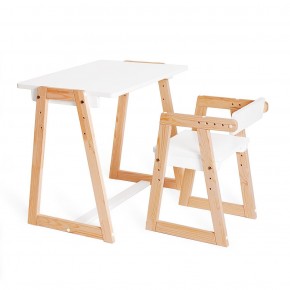 Комплект детской мебели стол и  два стула Я САМ "Лофт-Дуо" (Белый) в Тарко-Сале - tarko-sale.ok-mebel.com | фото 6