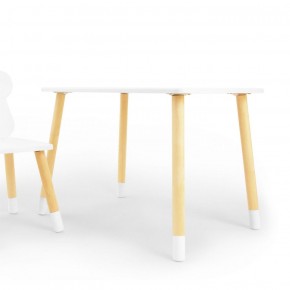 Комплект детской мебели стол и стул Облачко (Белый/Белый/Береза) в Тарко-Сале - tarko-sale.ok-mebel.com | фото