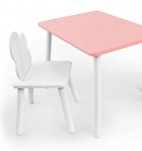 Комплект детской мебели стол и стул Облачко (Розывый/Белый/Белый) в Тарко-Сале - tarko-sale.ok-mebel.com | фото
