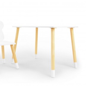 Комплект детской мебели стол и стул Звездочка (Белый/Белый/Береза) в Тарко-Сале - tarko-sale.ok-mebel.com | фото