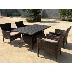 Комплект мебели из иск. ротанга AM-196B/T196 Brown 4Pcs (4+1) в Тарко-Сале - tarko-sale.ok-mebel.com | фото 3