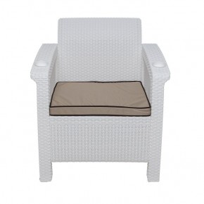 Комплект уличной мебели Yalta Premium Terrace Set (Ялта) белый (+подушки под спину) в Тарко-Сале - tarko-sale.ok-mebel.com | фото 6